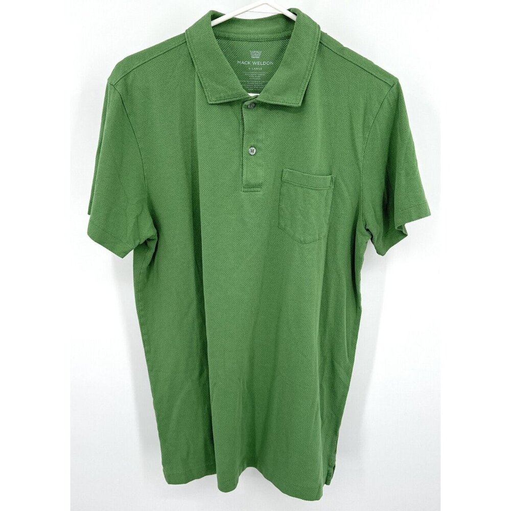Mack Weldon Short Sleeve Polo Shirt‎ Men's XL Green